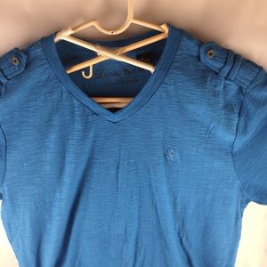 Lions Crest by English Laundry Mens L T-Shirt Blue Short Sleeve Pull Over